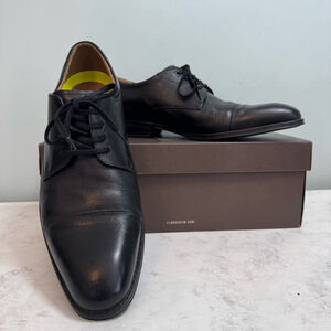 Men's Florsheim Midtown Cap Toe Leather Oxford Dress Shoes Size 10.5 Black